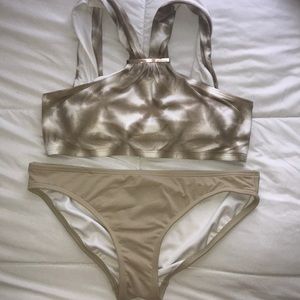 Michael Kors Tie Die Bikini Bathing Suit Set